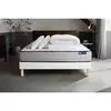 Image de Pack Prêt À Dormir Matelas Ressorts Ensachés + Mémoire De Forme Actiflex Form 180x200 + Sommier Kit Blanc +2oreille