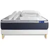 Image de Pack lit complet - matelas 160x200 cm + sommier tapissier à lattes (en kit) + 2 oreillers + couette - actilatex max Maxi Epaisseur
