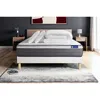 Image de Pack Prêt À Dormir Matelas Actilatex Plus 160x200 Cm Latex + Mémoire De Forme + Sommier Kit Blanc + 2 Oreillers + C