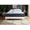 Image de Pack lit complet 200x200 cm - Matelas + Sommier Blanc (en kit) + 2 oreillers + Couette - Actilatex T