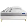 Image de Pack lit complet - matelas 200x200 cm + sommier tapissier à lattes (en kit) + 2 oreillers + couette - actilatex soft Fabrication portugaise