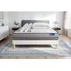 Image de Pack Prêt À Dormir Matelas Actilatex 200x200cm À Mémoire De Forme + Latex + Sommier Kit Blanc + 2 Oreillers + Couet