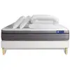 Image de Pack lit complet - matelas 200x200 cm + sommier tapissier à lattes (en kit) + 2 oreillers + couette - actimemo zen Alignement Corporel