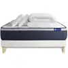 Image de Pack lit complet - matelas 140x200 cm + sommier tapissier à lattes (en kit) + 2 oreillers + couette - actimemo max Maxi Epaisseur