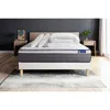 Image de Pack Prêt À Dormir Matelas Actimemo Plus 180x200 Mémoire De Forme 7zones Confort + Sommier Kit Blanc + 2 Oreillers