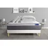 Image de Pack lit complet 160x200 cm - Matelas + Sommier Blanc (en kit) + 2 oreillers + Couette - ActiMemo Pl