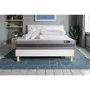 Image de Pack Prêt À Dormir Matelas Actimemo Relax Mémoire De Forme 180x200 Cm Maxi Épaisseur + Sommier Kit Blanc + 2oreille