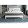 Image de Pack Prêt À Dormir Matelas Actimemo Relax Mémoire De Forme 140x190 Cm Maxi Épaisseur + Sommier Kit Blanc + 2oreille