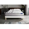 Image de Pack lit complet 140x190 cm - Matelas + Sommier Blanc (en kit) + 2 oreillers + Couette - Actimemo Fo