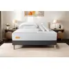 Image de Pack Matelas + Sommier Kit Gris 140x190 Memo Bio Mousse À Mémoire De Forme Maxi Épaisseur + Couette + 2 Oreillers