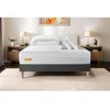 Image de Ensemble sommier matelas 140x190 Memo bio Mémoire de forme - 26 cm - Equilibré - sommier kit gris + 2 oreillers + couette
