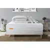 Image de Pack Matelas + Sommier Kit Blanc 140x200 Memo Bio Mousse À Mémoire De Forme Maxi Épaisseur + Couette + 2 Oreillers