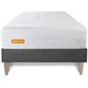 Image de Matelas + Sommier Kit Gris 90x200 Memo Bio Mousse À Mémoire De Forme Maxi Épaisseur Déhoussable