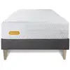 Image de Matelas + Sommier Kit Gris 90x190 Memo Bio Mousse À Mémoire De Forme Maxi Épaisseur Déhoussable