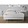Image de Pack Matelas + Sommier Kit Blanc 160x200 Memo Luxe Ressorts Ensachés + Mémoire De Forme + Couette + 2 Oreillers
