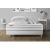 Image de Pack Matelas + Sommier Kit Blanc 140x200 Memo Luxe Ressorts Ensachés + Mémoire De Forme + Couette + 2 Oreillers