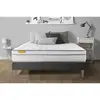 Image de Matelas + Sommier Kit Gris 160x200 Memo Luxe Ressorts Ensachés + Mémoire De Forme Maxi Épaisseur