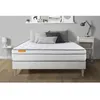 Image de Ensemble sommier matelas 160x200 Memo luxe Ressorts ensachés et mémoire de forme - 26 cm - Equilibré - sommier kit blanc
