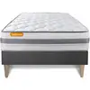 Image de Matelas + Sommier Kit Gris 90x200 Memo Spring Ressorts Ensachés Maxi Épaisseur