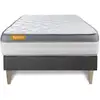 Image de Matelas + Sommier Kit Gris 90x190 Memo Zen Mousse À Mémoire De Forme Maxi Épaisseur