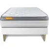 Image de Matelas + Sommier Kit Blanc 90x190 Memo Zen Mousse À Mémoire De Forme Maxi Épaisseur