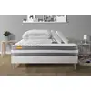 Image de Pack Matelas + Sommier Kit Blanc 140x190 Memo Plus Mémoire De Forme + 2 Oreillers + Couette