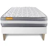 Image de Matelas + Sommier Kit Blanc 90x200 Memo Plus Mémoire De Forme