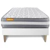 Image de Ensemble sommier matelas 90x200 Memo Plus Mémoire de forme - Ferme - Blanc