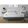Image de Pack Matelas Memo + Sommier Kit Gris 140x190 + 2 Oreillers Mémoire De Forme