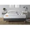 Image de Ensemble sommier matelas 140x190 Memo Mémoire de forme - 20 cm - Très ferme - sommier kit gris + 2 oreillers + couette