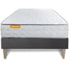 Image de Matelas Mémoire De Forme + Sommier Kit Gris 90x200 Memo