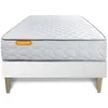 Image de Ensemble sommier matelas 90x200 Memo Mémoire de forme - 20 cm - Très ferme - sommier kit blanc