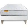 Image de Matelas Mémoire De Forme + Sommier Kit Blanc 90x190 Memo