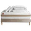 Image de Pack matelas LE RAFFINÉ 180x200cm Ressorts ensachés + Mémoire de forme BioVisco + sommier kit Beige
