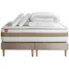 Image de Pack Prêt A Dormir Matelas Le Raffiné 160x200cm Ressorts Ensaches + Memoire De Forme Biovisco + Double Sommiers Beige