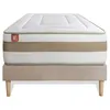 Image de Ensemble LE RAFFINÉ 90x190cm Ressorts ensachés + Mémoire de forme BioVisco - Maxi épaisseur 26cm + sommier kit Beige