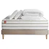 Image de Pack matelas LE DOUILLET 180x200cm Mémoire de forme BioVisco + sommier kit Beige
