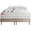 Image de Pack Prêt A Dormir Matelas Le Douillet 200x200cm Memoire De Forme Biovisco + Double Sommiers Beige + 2 Oreillers + Couet