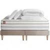Image de Pack Prêt A Dormir Matelas Le Douillet 180x200cm Memoire De Forme Biovisco + Double Sommiers Beige + 2 Oreillers + Couet