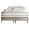 Image de Pack matelas LE DOUILLET 180x200cm Mémoire de forme BioVisco + double sommiers Beige + 2 oreillers + couette