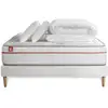 Image de Pack Prêt A Dormir Matelas Le Paisible 200x200cm Memoire De Forme Biovisco + Sommier Kit Blanc