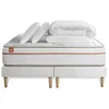 Image de Pack matelas LE PAISIBLE 180x200cm Mémoire de forme BioVisco + double sommiers Blanc + 2 oreillers + couette