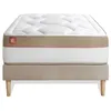 Image de Ensemble LE COSY 90x190cm Mémoire de forme 7 zones de confort - Ep. 30cm + sommier kit Beige
