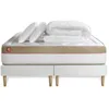Image de Pack matelas LE COSY 200x200cm Mémoire de forme - Ep. 30cm + double sommiers Blanc + 2 oreillers + couette