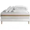 Image de Pack Prêt A Dormir Matelas Le Tendre 140x200 Ressorts Ensaches + Memoire De Forme + Sommier Blanc + 2 Oreillers + Couett