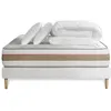 Image de Pack Prêt A Dormir Matelas Le Tendre 140x190 Ressorts Ensaches + Memoire De Forme + Sommier Blanc + 2 Oreillers + Couett