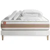 Image de Pack Prêt A Dormir Matelas Le Délicat 140x190cm Ressorts Ensaches + Memoire De Forme + Sommier Kit Blanc