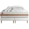 Image de Pack matelas LE DÉLICAT 180x200 Ressorts ensachés et Mémoire de forme + double sommiers Blanc