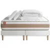Image de Pack Prêt A Dormir Matelas Le Délicat 160x200 Ressorts Ensaches Et Memoire De Forme + Double Sommiers Blanc