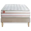 Image de Ensemble LE DOUX 90x190cm Mémoire de forme 3 zones de confort - Ep. 24cm + sommier kit Beige